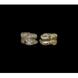 Roman Glass Knucklebone Pair