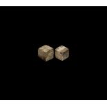 Roman Bone Dice Pair