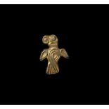 Merovingian Gilt Silver Bird Brooch