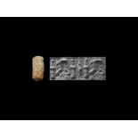 Mitanni Cylinder Seal with Sphinx