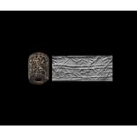 Cylinder Seal with Abstract Design