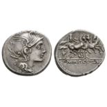 Ap Claudius Pulcher, T Mallius, Q Urninius - Triga Denarius