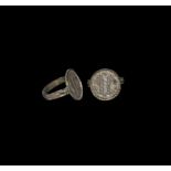 Medieval Silver Ring with Motif