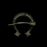 Large Viking Silvered Penannular Brooch