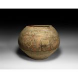 Large Indus Valley Mehrgarh Painted Bowl with Animals