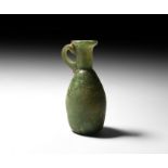 Parthian Green Glass Sprinkler Flask