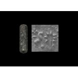 Babylonian Type Cylinder Seal with Sacred Tree and Animals