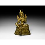 Sino-Tibetan Gilt Arya Tara Statue