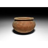 Roman Terracotta Jar with Circles