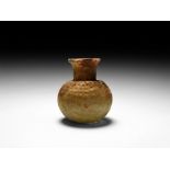 Roman Dimpled Glass Vessel