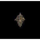 Christian Silver Reliquary Cross Pendant