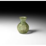 Roman Pale Green Mould-Blown Glass Vessel