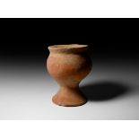 Roman Redware Drinking Vessel