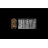 Old Babylonian Cylinder Seal with Sun-God Shamash