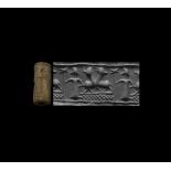 Mitanni Cylinder Seal with Stars and Animals