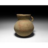 Roman Terracotta Handled Vessel