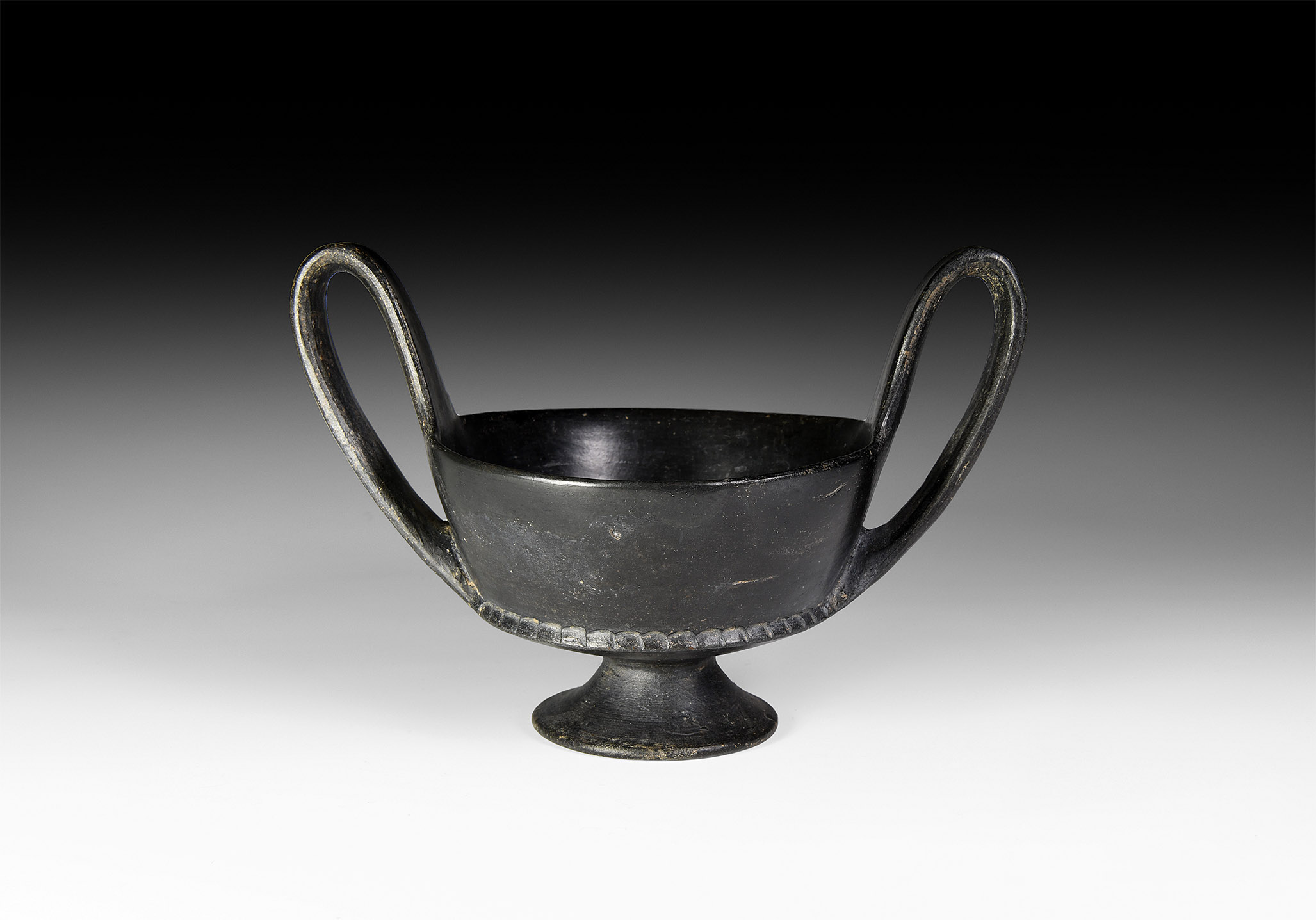 Etruscan Bucchero Ware Kantharos Cup