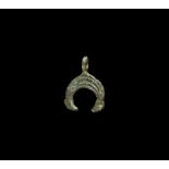 Pre-Viking Bird-Headed Crescent Pendant