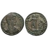 Constantius II - Emperor in Prow Bronze