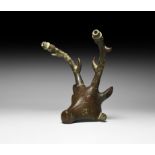 Stag's Head Double Rhyton Type Mount