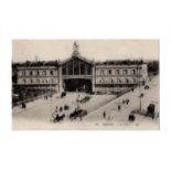 Two albums containing approximately 840 postcards of France published by L.L., including views of