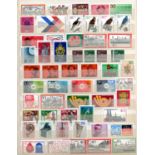 A collection of five stamp albums and stock books, containing world stamps, including Great