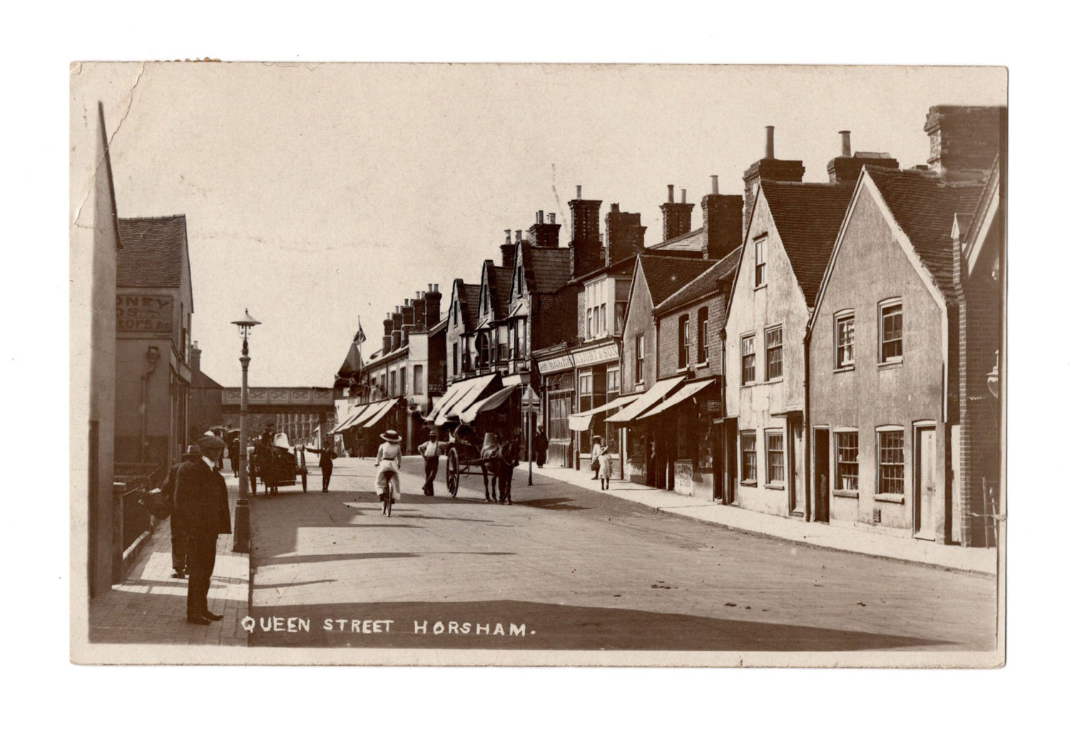 A collection of 19 photographic postcards of Horsham, West Sussex, including postcards titled 'Dog & - Image 2 of 4