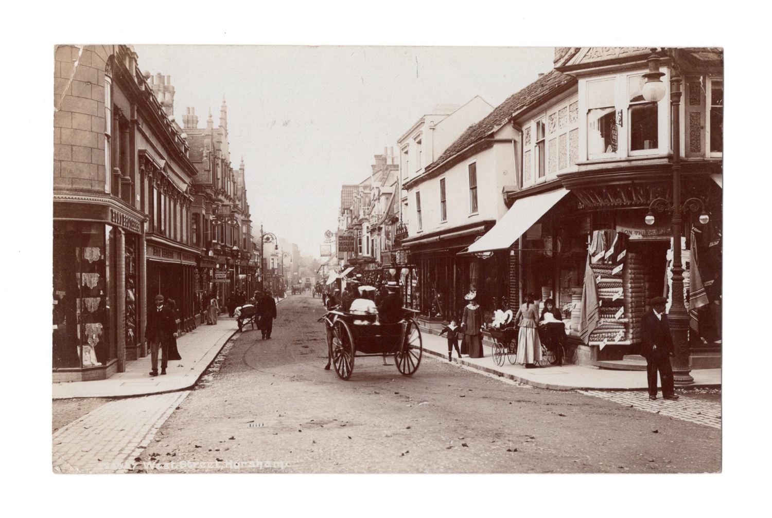 A collection of 19 photographic postcards of Horsham, West Sussex, including postcards titled 'Dog & - Image 3 of 4