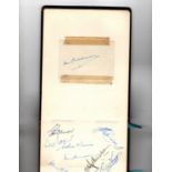 AUTOGRAPHS. An album of cricket autographs, including a mounted autograph of Don Bradman, a