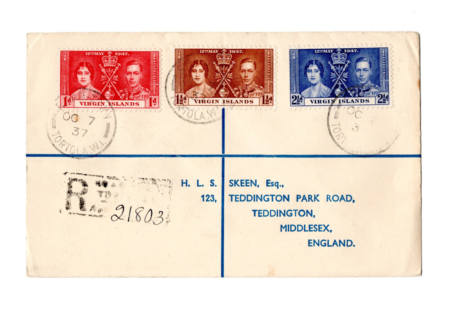 A small collection of postal history in two albums and loose, including Australia, India, New - Image 2 of 2