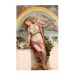 An album containing approximately 153 postcards, all glamour interest, including some Art Nouveau,