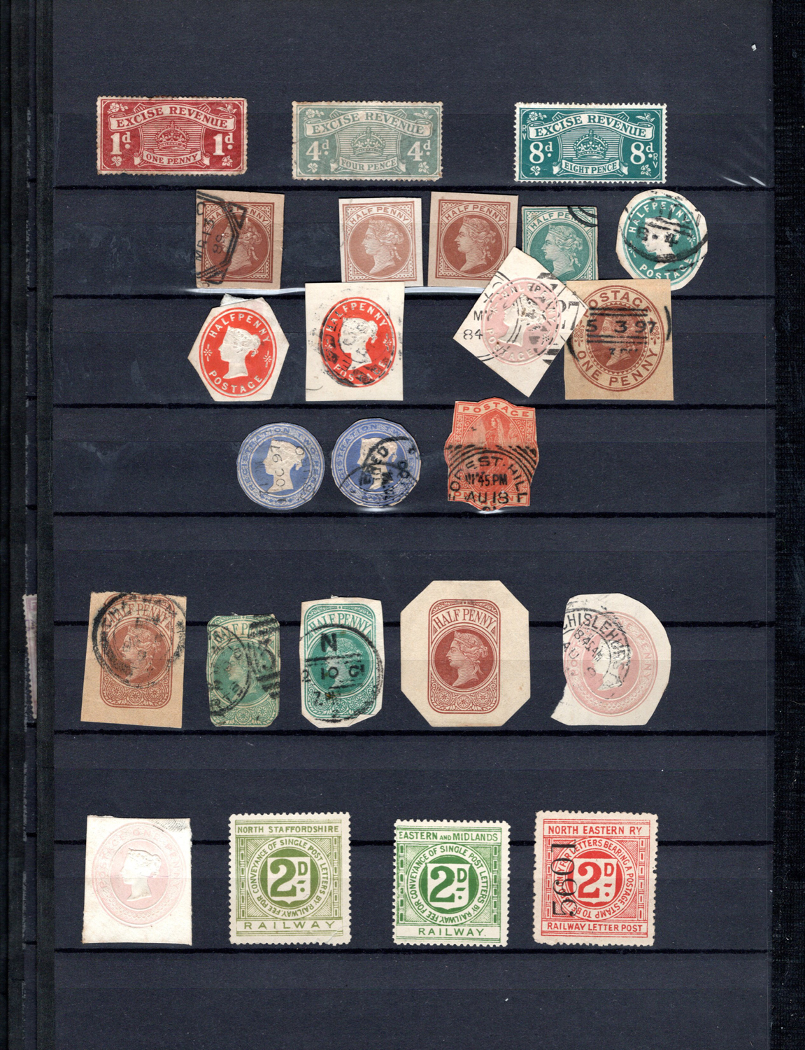 Four stock books of Great Britain stamps, including 1840 1d black usesd, surface printed, 1d reds, - Image 3 of 3