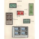 A collection of British Commonwealth George VI issues in packets and album leaves, including Bermuda
