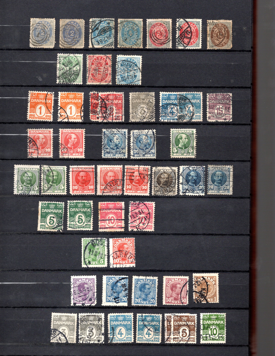 A collection of Denmark stamps, including two stock books with used stamps from 1870, and mint - Image 2 of 2