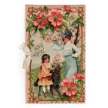 GREETINGS CARDS. An album containing approximately 26 Edwardian and later St Valentines cards.