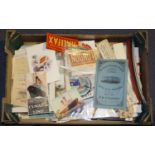 TRANSPORT. A collection of ephemera relating to travel and transport, the majority relating to