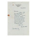 AUTOGRAPHS. A collection of approximately 56 autograph and typed letters signed by Frank Swinnerton,