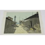 Fumio Kitaoka - 'Fishing Village in the Afternoon', 20th century colour woodcut, signed and titled