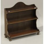 A late 19th century mahogany table-top bookcase with boxwood stringing and coromandel