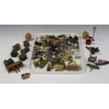 A collection of Britains and other lead farm figures, animals and accessories, including horses,