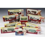 A collection of modern die-cast cars, commercial vehicles and public transport vehicles, including