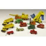 A collection of Dinky Toys and Supertoys commercial, public transport and farm vehicles and