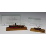 Two Classic Ship Collection models, CSC 4002 'Seefalke' and CSC 4160 'Bugsier 6', both in clear