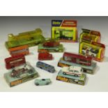 A collection of 1970s Dinky Toys vehicles, including a No. 980 Coles Hydra truck 150T, a No. 285