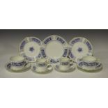 A Coalport Revelry pattern part service, comprising six teacups and saucers, six coffee cups and