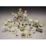 A W.H. Goss bust of Napoleon I with crest, together with a collection of other crested china.Buyer’s