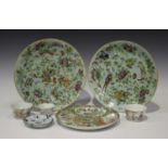 A group of Chinese export porcelain, 18th century and later, including a pair of famille rose