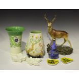 A mixed group of decorative ceramics, 20th century, including a Clarice Cliff 'My Garden' pattern