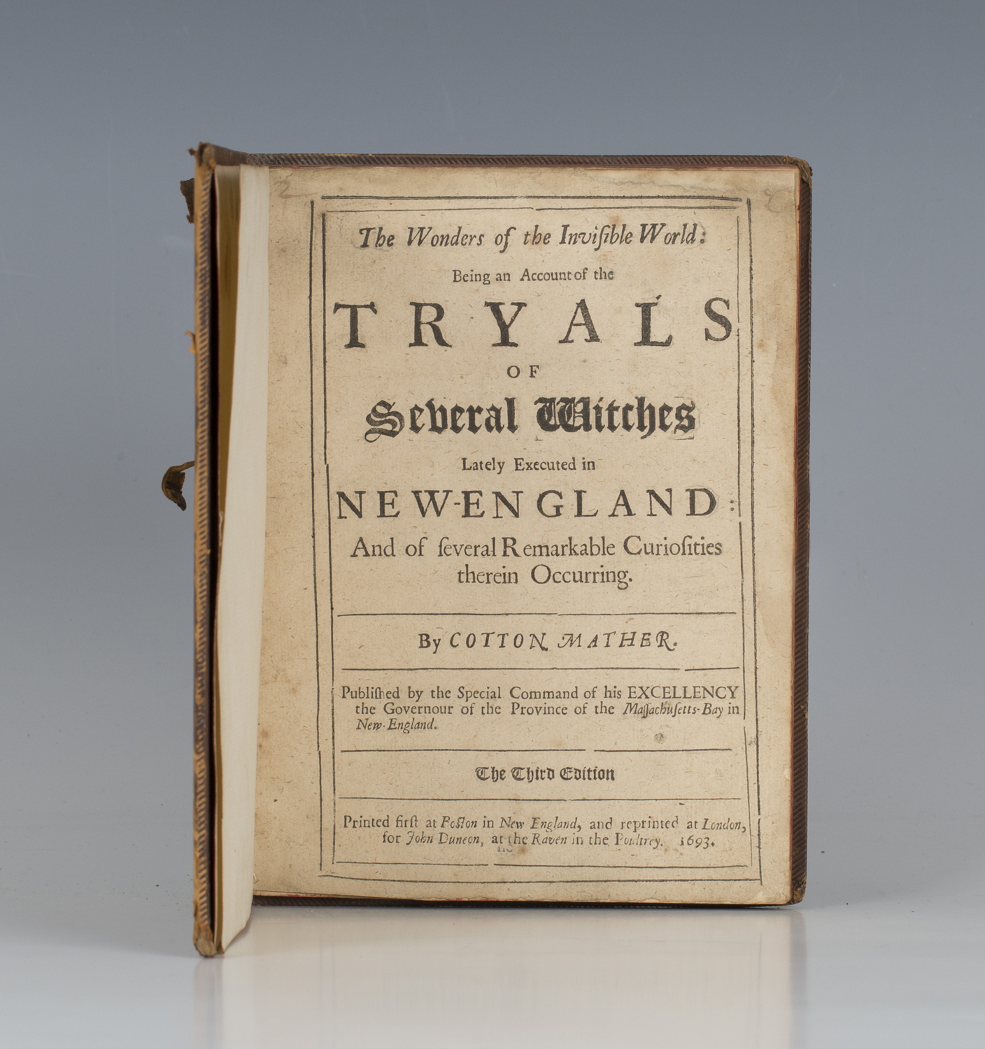 WITCHCRAFT. - Cotton MATHER. The Wonders of the Invisible World: Being an Account of the Tryals of