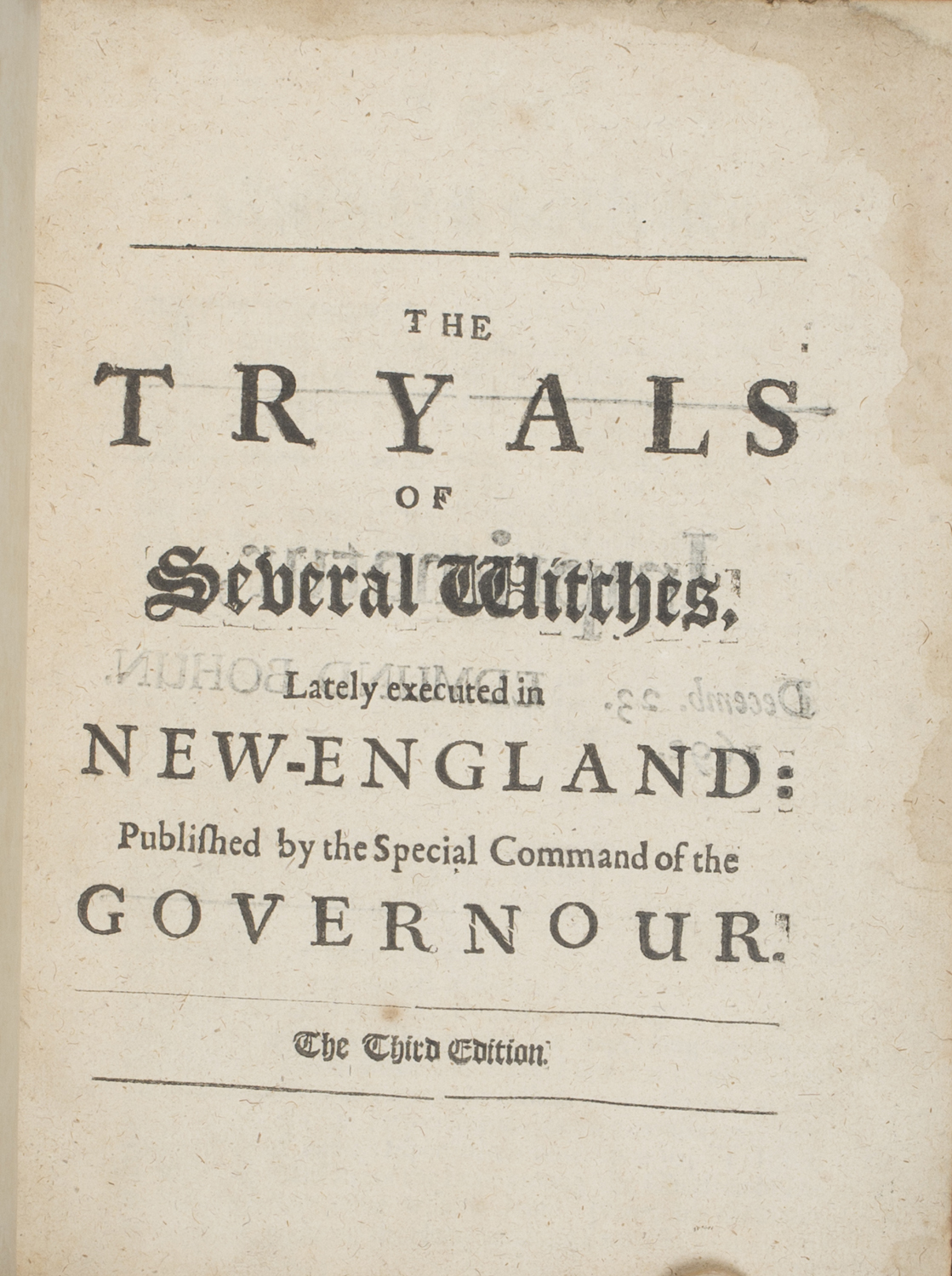 WITCHCRAFT. - Cotton MATHER. The Wonders of the Invisible World: Being an Account of the Tryals of - Image 3 of 4